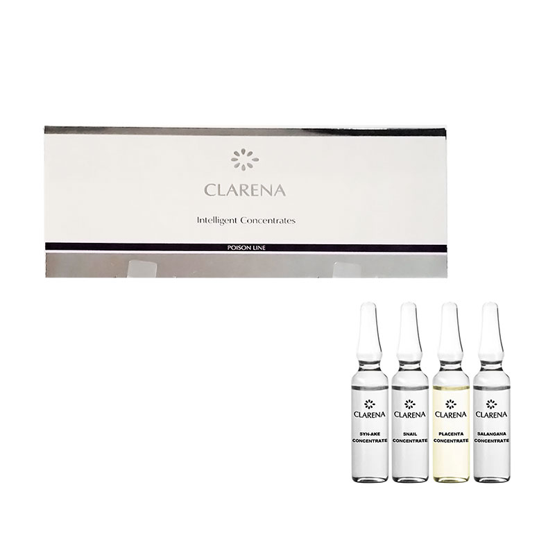 Концентровані ампули для обличчя Clarena Intelligent Concentrates для професійного використання, 8*5 мл