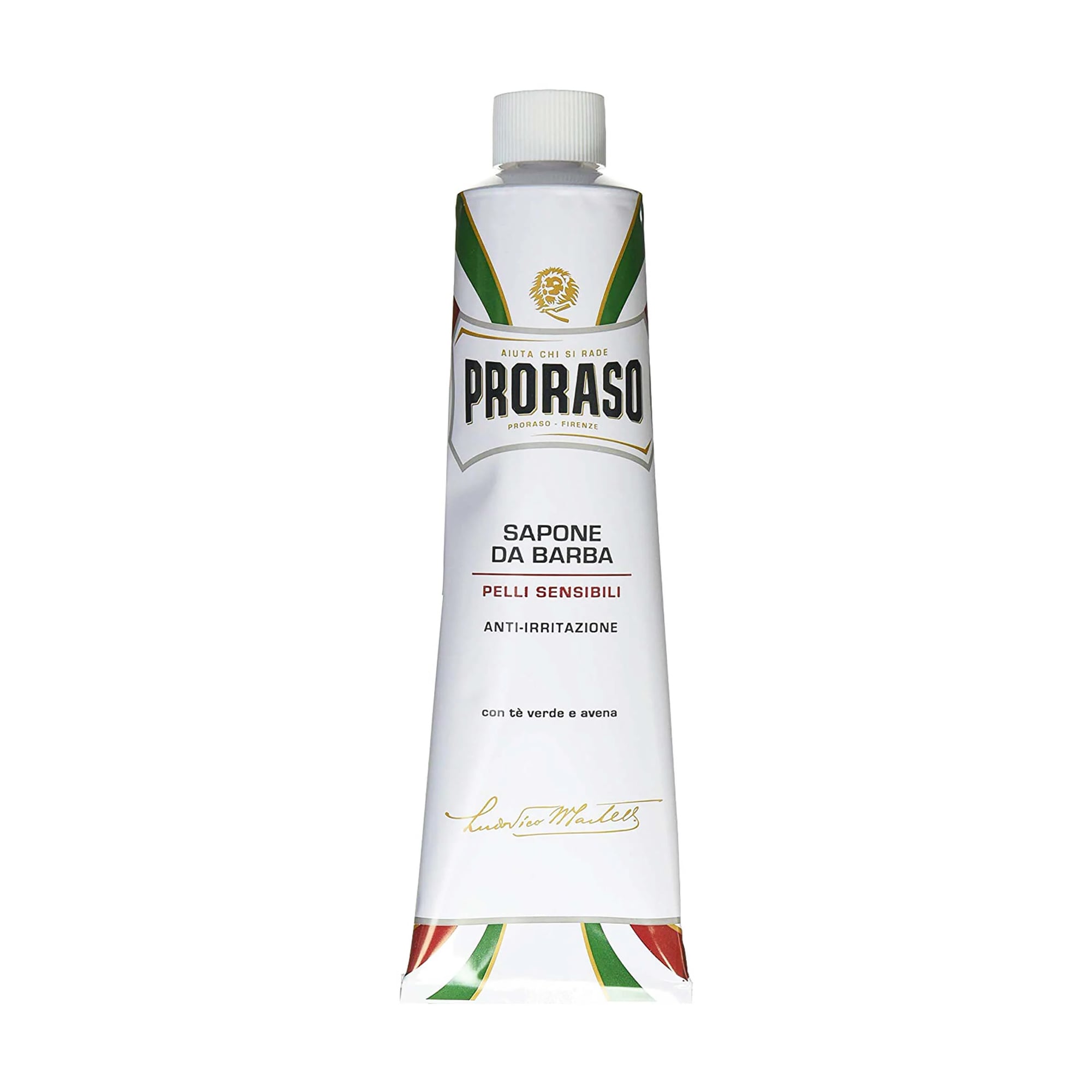 Уцінка! Крем для гоління Proraso Sensitive Skin Shaving Cream для чутливої шкіри з екстрактом зеленого чаю і вівса, 150 мл